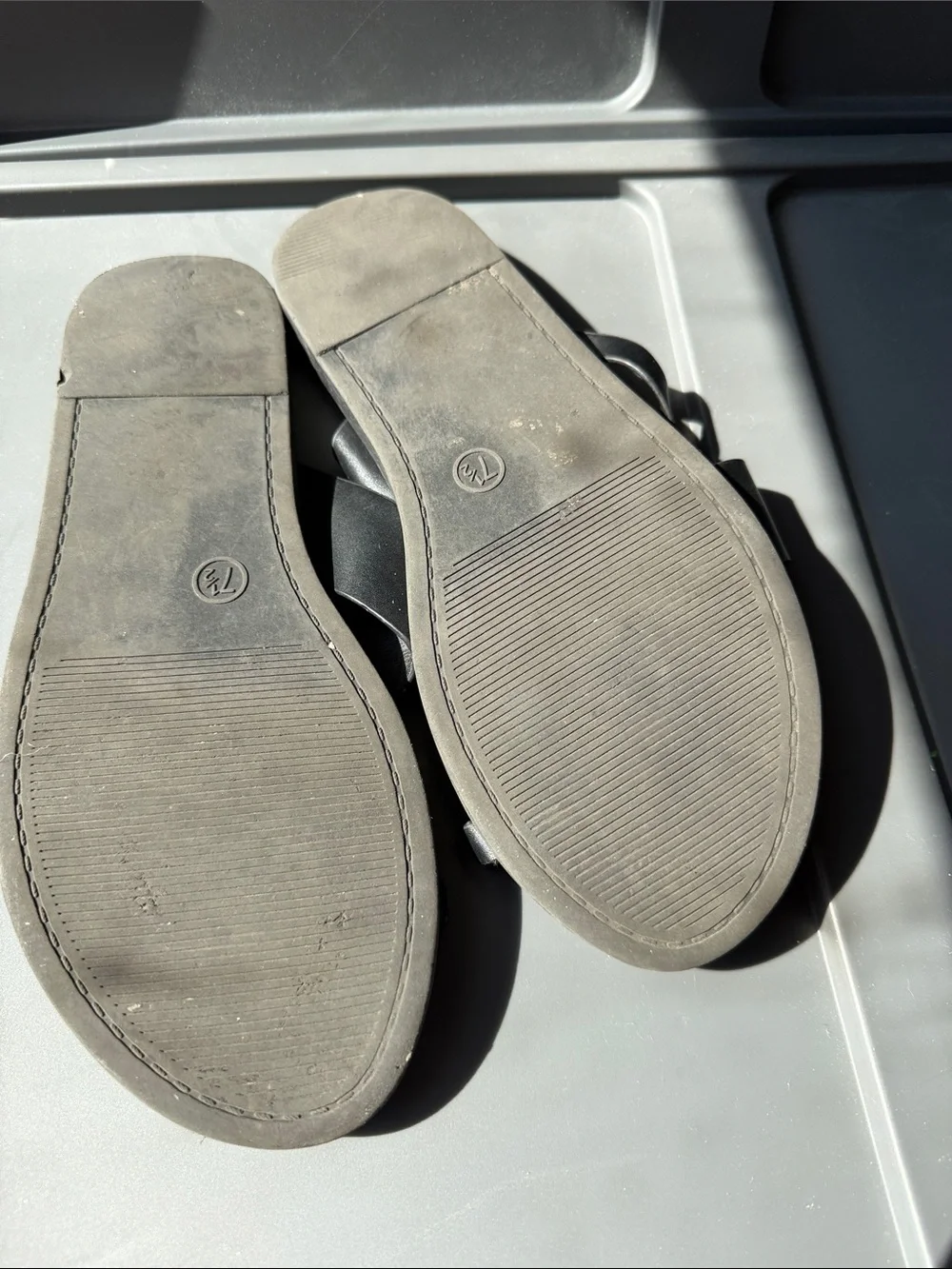 a new day Black Cross-Strap Slide Sandals